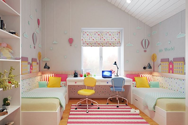 Дизайн детской комнаты для двух девочек - Выбираем стиль интерьера