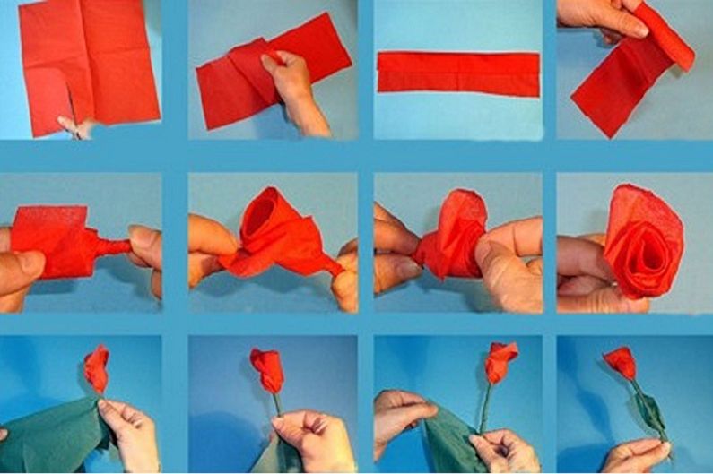 Цветы из салфеток своими руками - как сделать (80 фото)