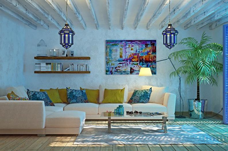 Дизайн интерьера в средиземноморском стиле - Декор и освещение