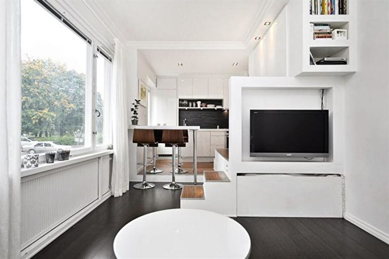 Дизайн кухні-студії - Подіумна підлога
