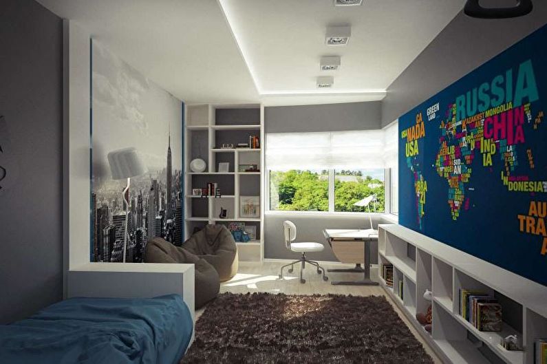 Дизайн комнаты для мальчика-подростка: 70 фото, красивые идеи для интерьера и ремонта