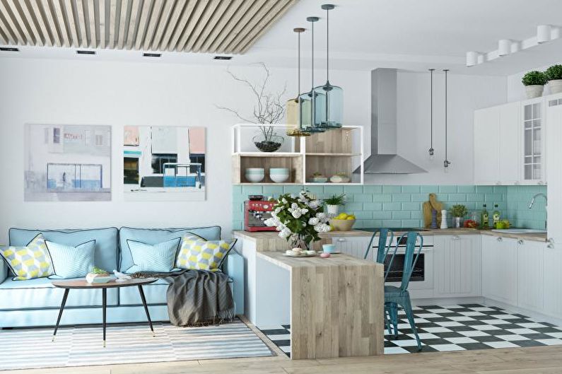 Кухня - Дизайн квартиры в скандинавском стиле