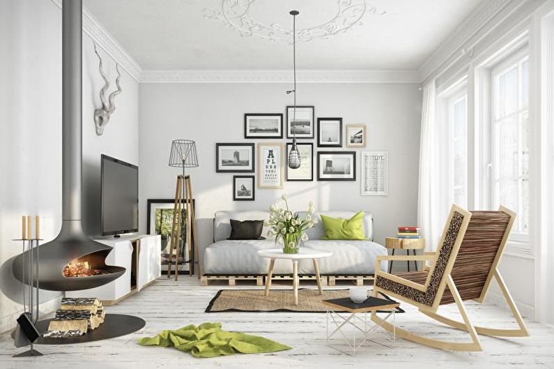 Дизайн интерьера квартиры в скандинавском стиле - фото
