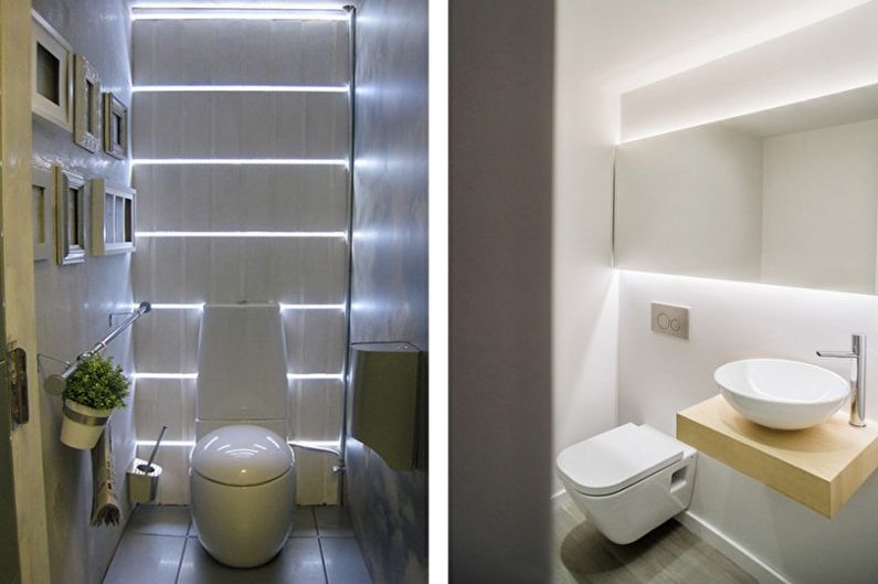 Маленький туалет в стиле минимализм - Дизайн интерьера