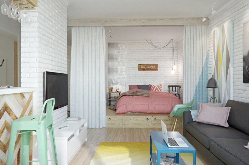 Малогабаритная квартира в скандинавском стиле - Дизайн интерьера