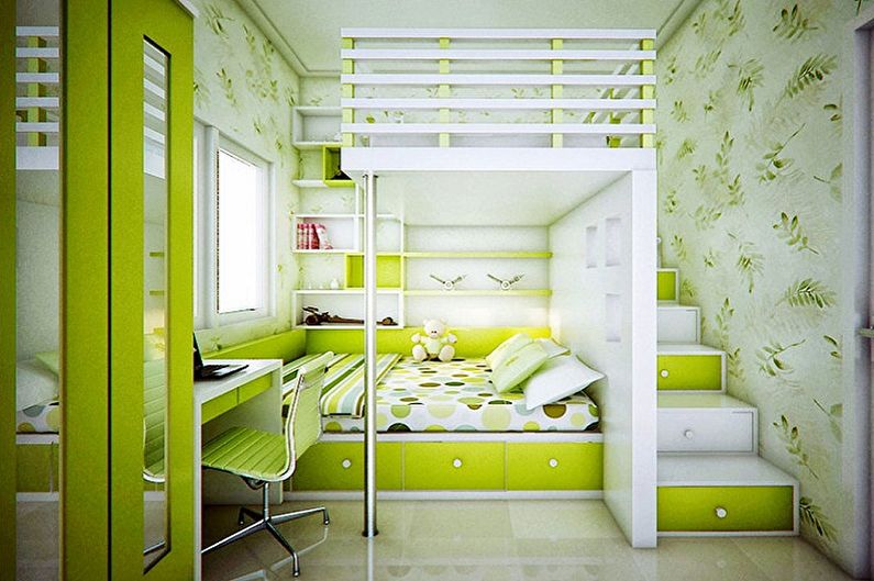 Дизайн интерьера детской комнаты для мальчика и девочки - фото