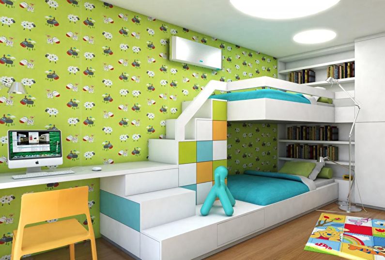 Дизайн детской комнаты для разнополых детей (52 фото) — Идеи интерьеров