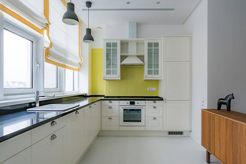 Дизайн интерьера кухни в светлых тонах - фото