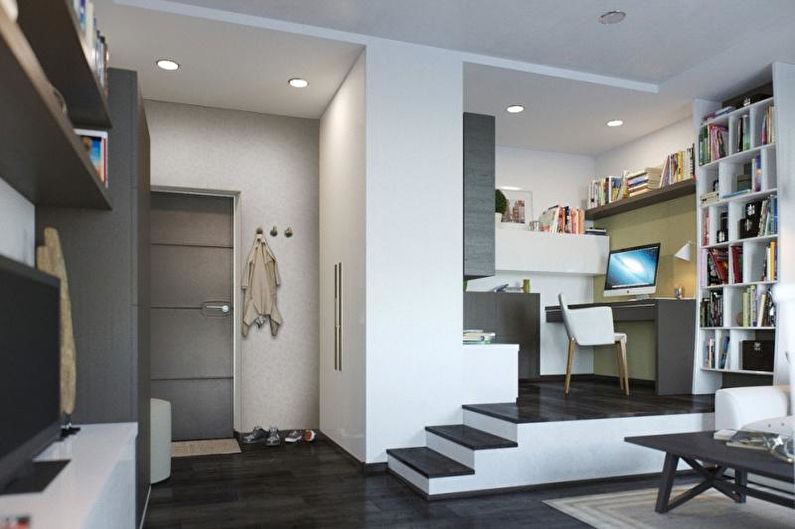 Дизайн однокомнатной квартиры 33 кв.м. (65 фото): идеи интерьеров, ремонт маленькой квартиры