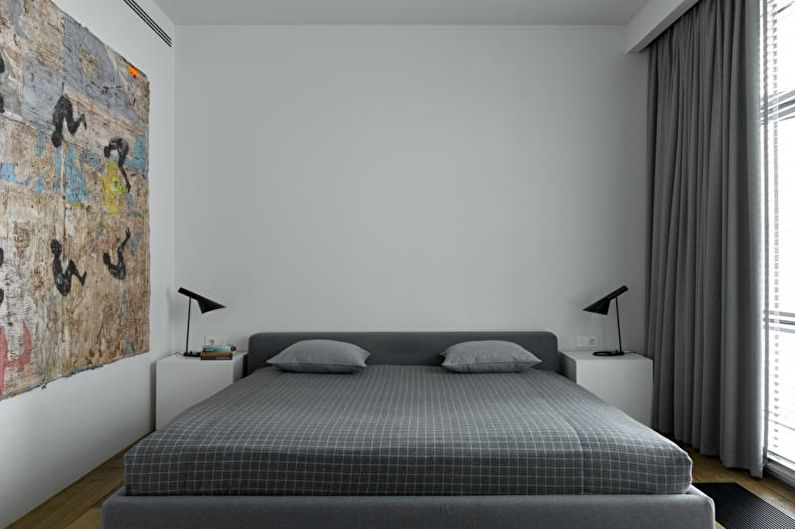 Дизайн интерьера белой спальни - фото