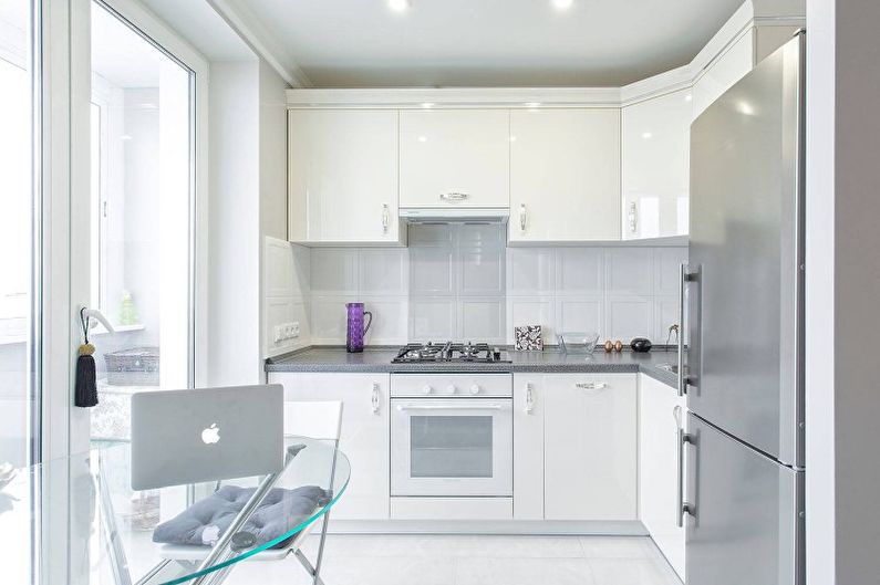 Белая кухня в современном стиле - Дизайн интерьера