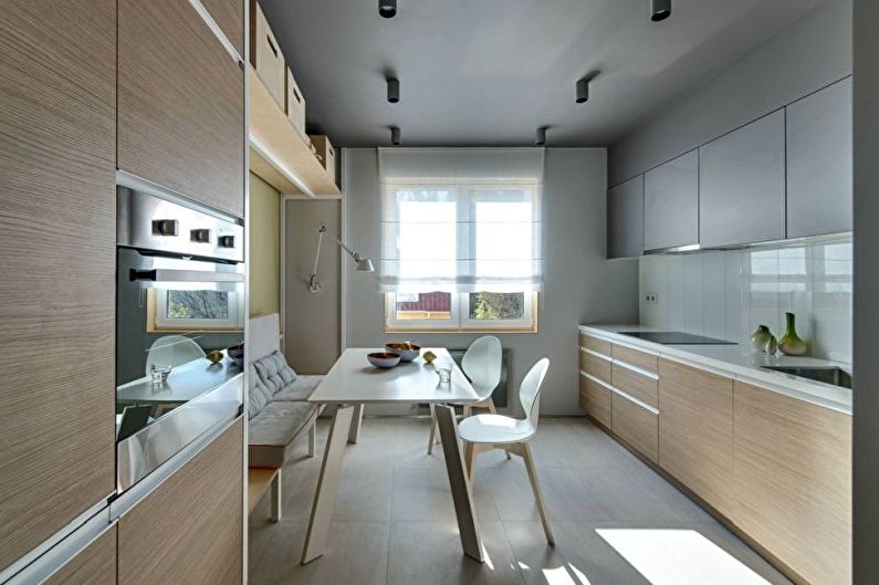 Дизайн кухни в современном стиле - Отделка потолка