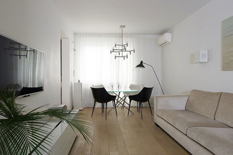 Дизайн інтер'єру квартири в стилі мінімалізм.