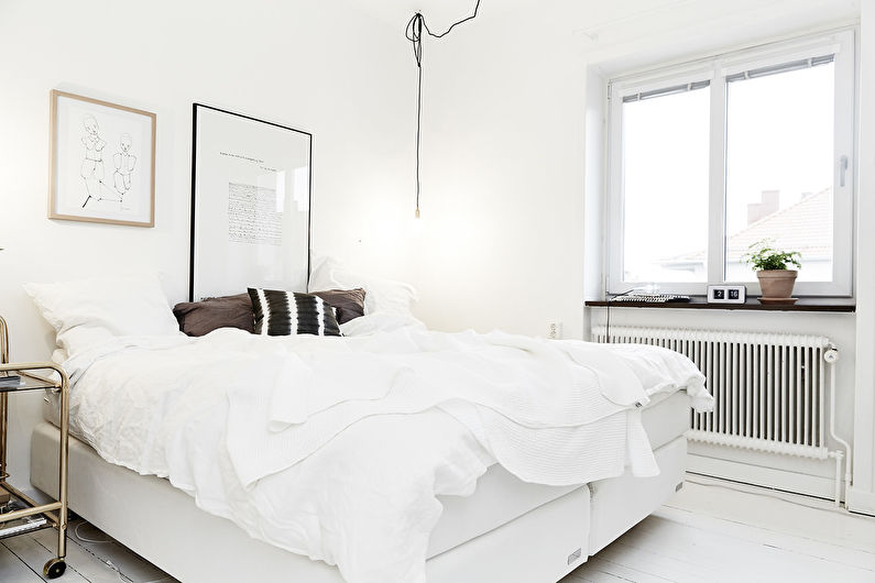 Белая спальня в хрущевке - дизайн интерьера