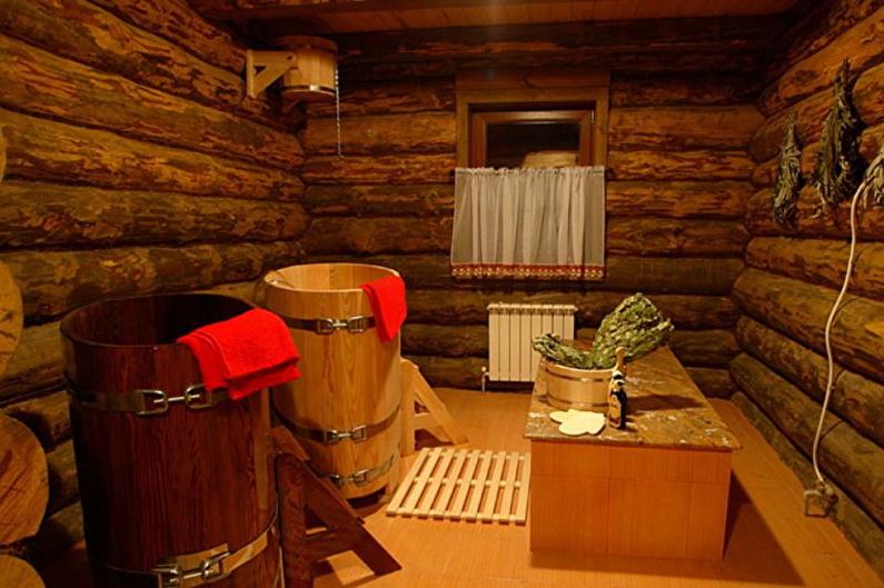 Дизайн интерьера бани и комнаты отдыха - фото