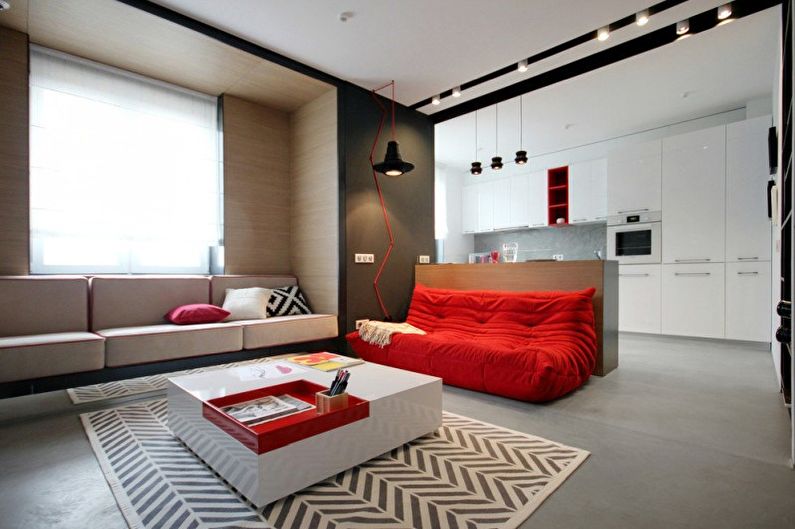 Дизайн гостиной в стиле минимализм - Декор и текстиль