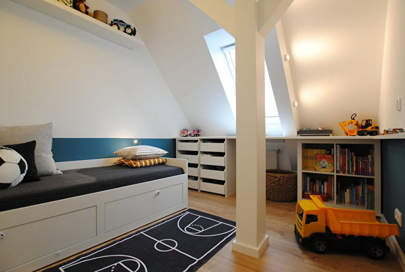 Дизайн интерьера детской комнаты для мальчика - фото