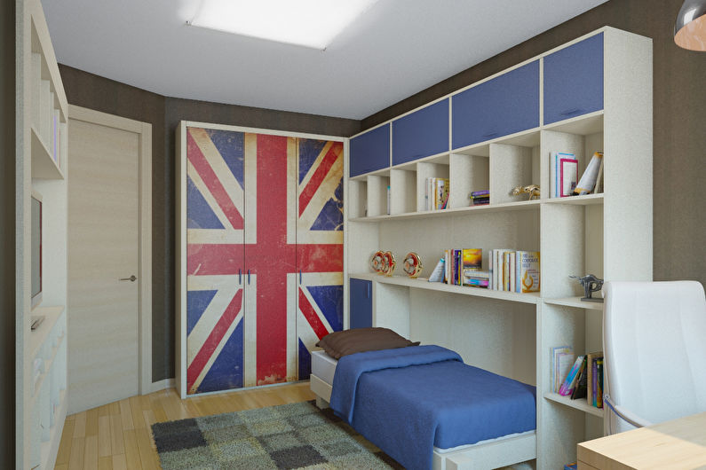 Дизайн интерьера детской комнаты для мальчика - фото