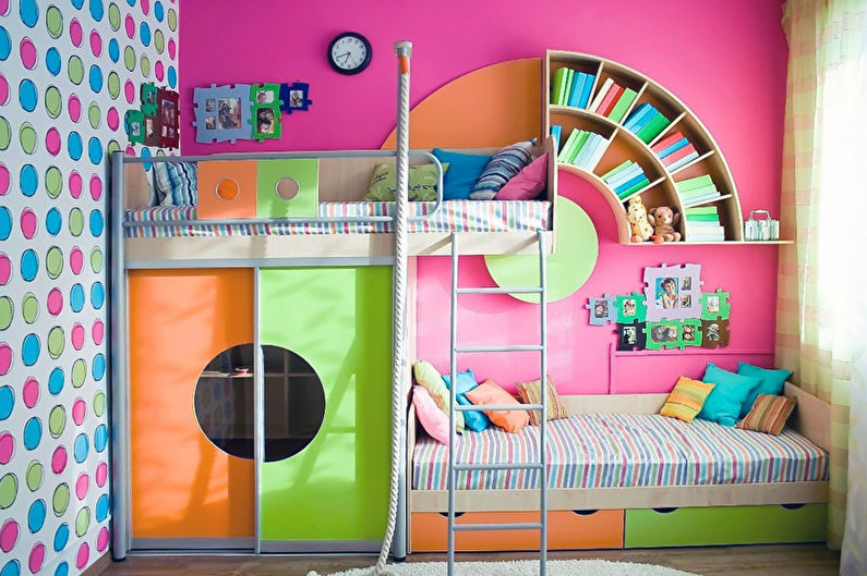 Дизайн детской комнаты для девочки в стиле поп-арт