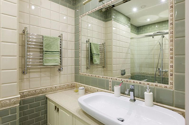 Дизайн интерьера ванной комнаты в стиле прованс - фото