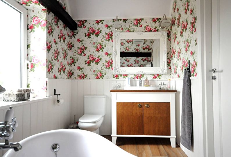 Дизайн ванной комнаты в стиле прованс (55 фото)
