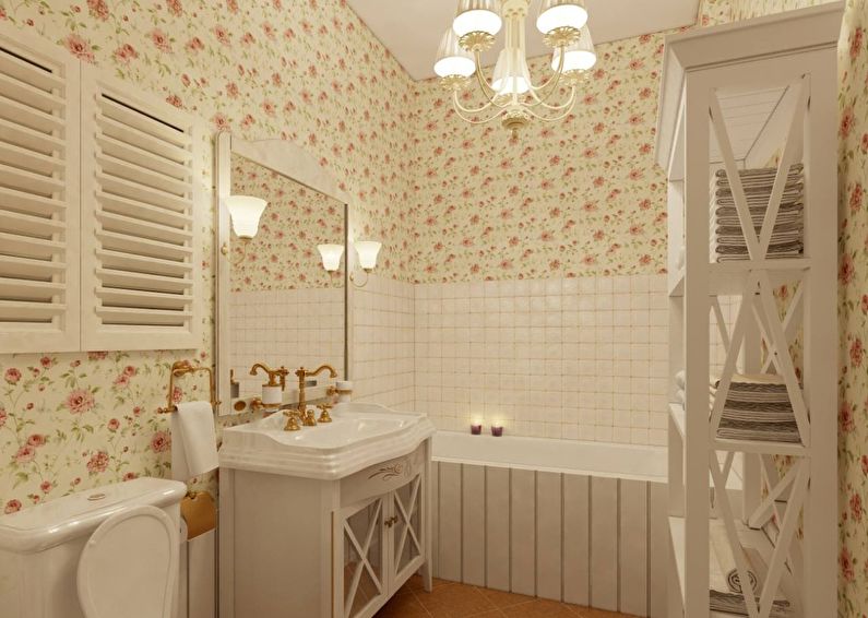 Ванная комната в стиле прованс - Дизайн интерьера