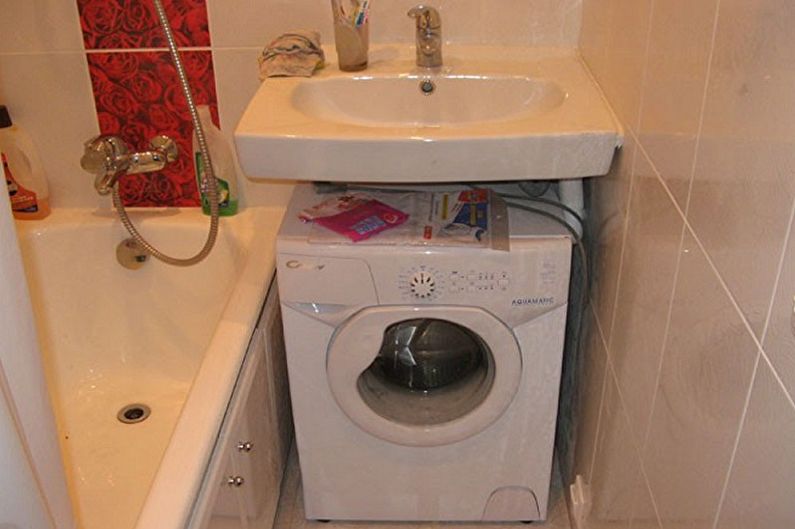 Раковина над стиральной машиной - фото