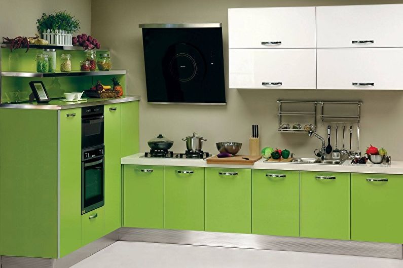 Кухонный гарнитур для маленькой кухни - фото