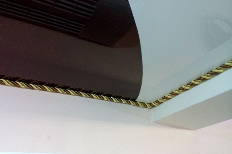 Виды плинтусов для натяжных потолков - декоративный шнур