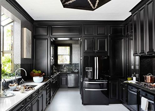 70+ идей дизайна черной кухни (фото)