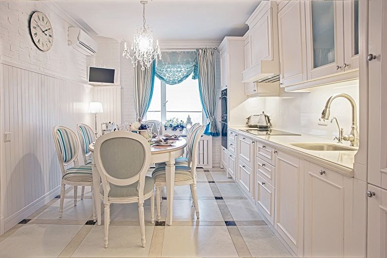 Белая кухня 15 кв.м. - Дизайн интерьера