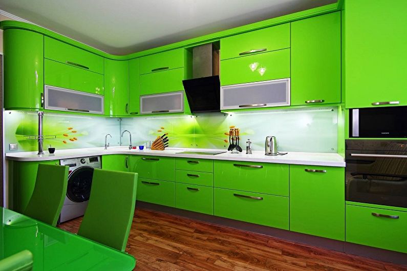 Зеленый цвет в интерьере кухни - Сочетание цветов
