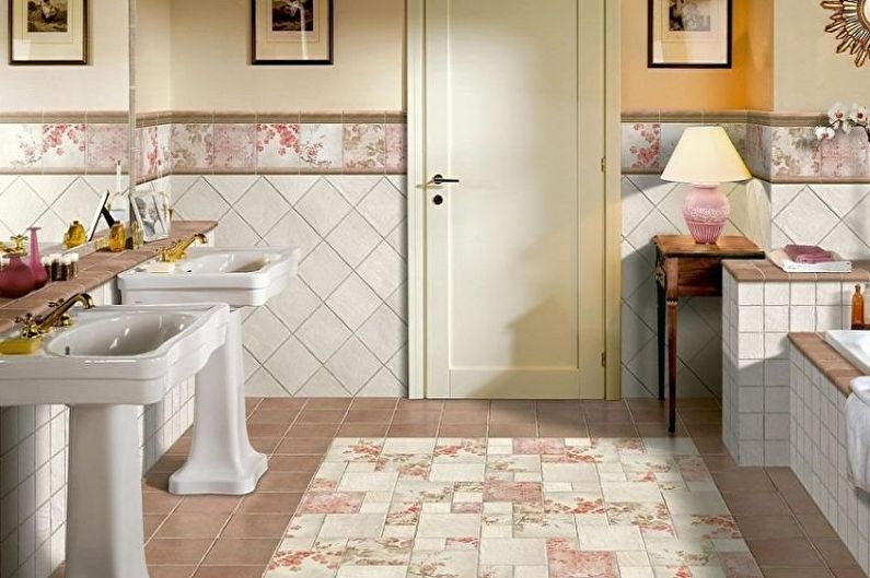 Виды напольной плитки для ванной комнаты - Плитка без эмали