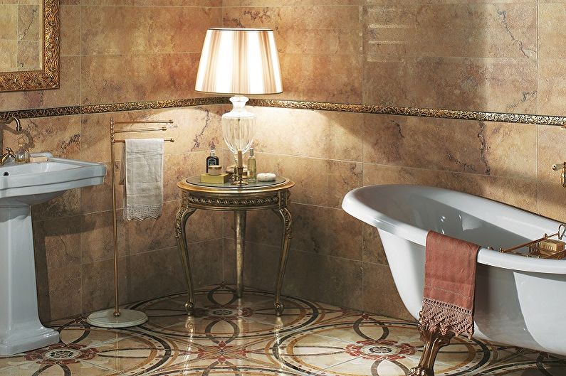 Виды напольной плитки для ванной комнаты - Глазурованная плитка