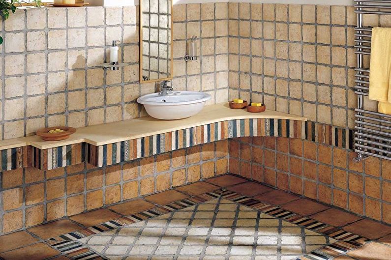Виды напольной плитки для ванной комнаты - Клинкерная плитка