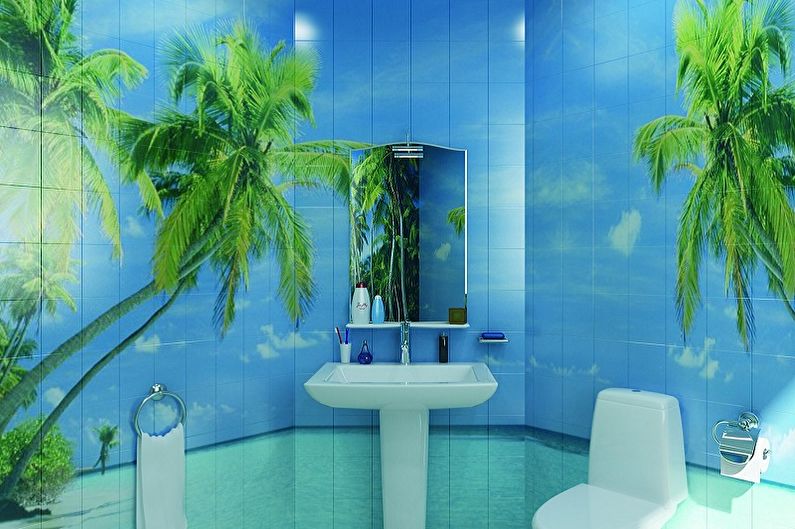Идеи оформления пластиковых панелей для ванной комнаты - Оклеивание пленкой и наклейками