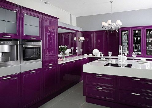 Фиолетовая кухня: идеи дизайна (80 фото)