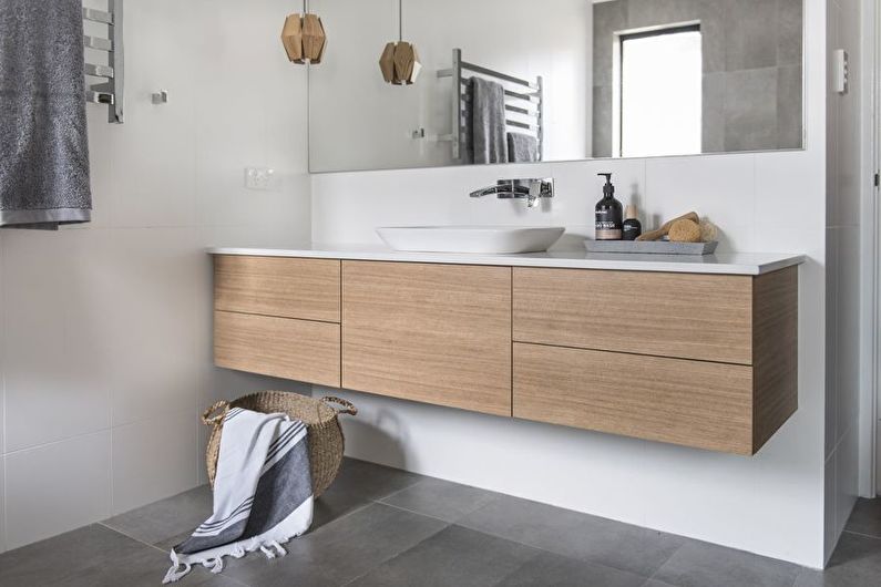 Дизайн ванной комнаты в скандинавском стиле - Отделка стен