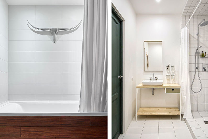 Дизайн интерьера ванной комнаты в скандинавском стиле - фото