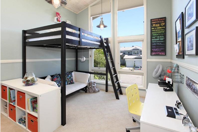 Двухъярусная кровать с диваном для детей и взрослых