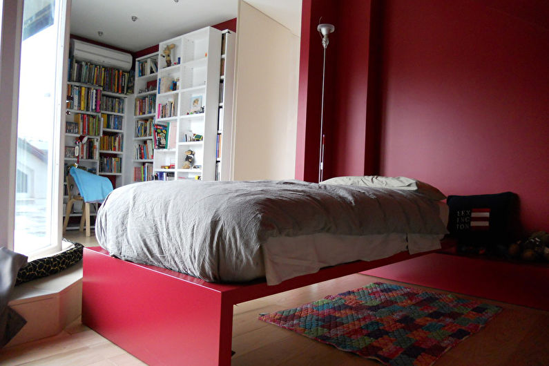 Дизайн інтер'єру спальні в стилі мінімалізм.
