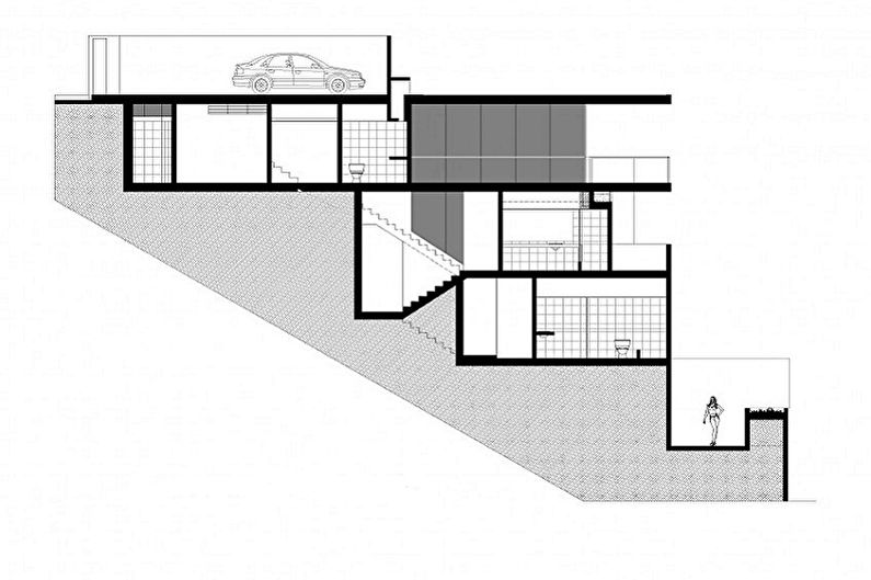 Современные проекты домов в стиле хай-тек - Шикарный дом на склоне