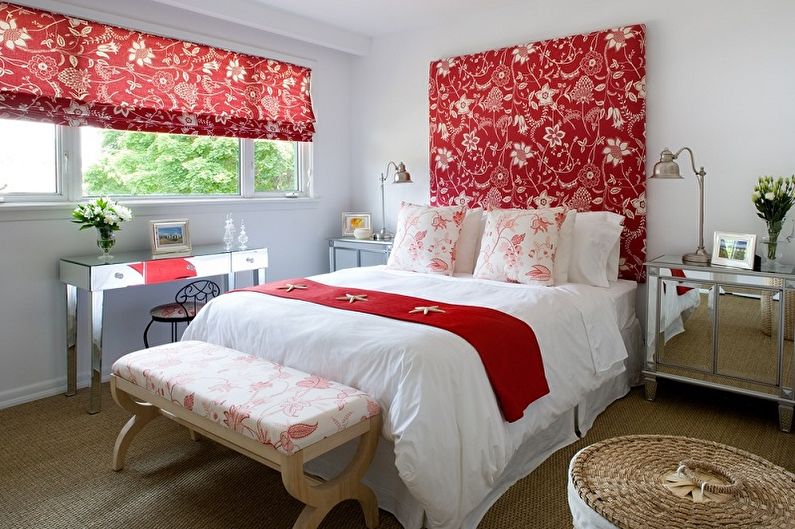 С какими цветами сочетается красный - Дизайн спальни