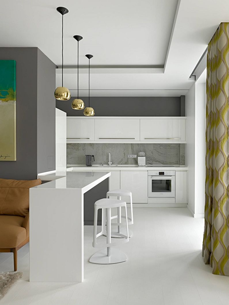Дизайн кухни 13 кв.м. - Отделка потолка