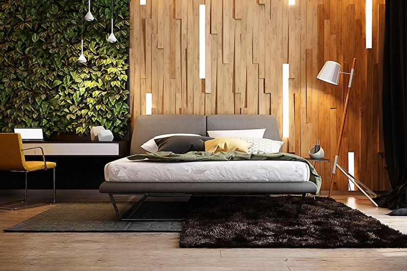 Спальня 10 кв.м. в эко-стиле - Дизайн интерьера