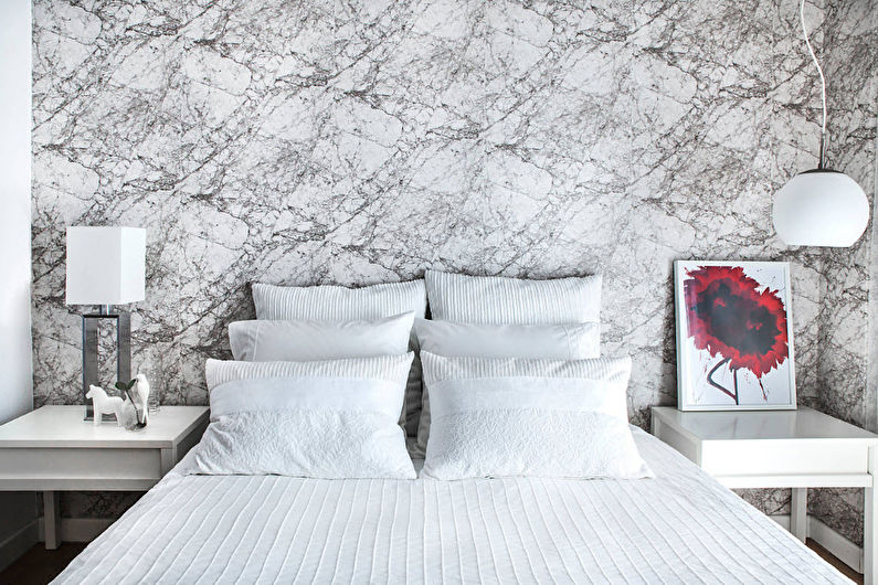 Белая спальня в современном стиле - Дизайн интерьера