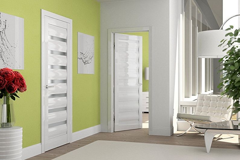 Белые двери в разных стилях интерьера - Модерн