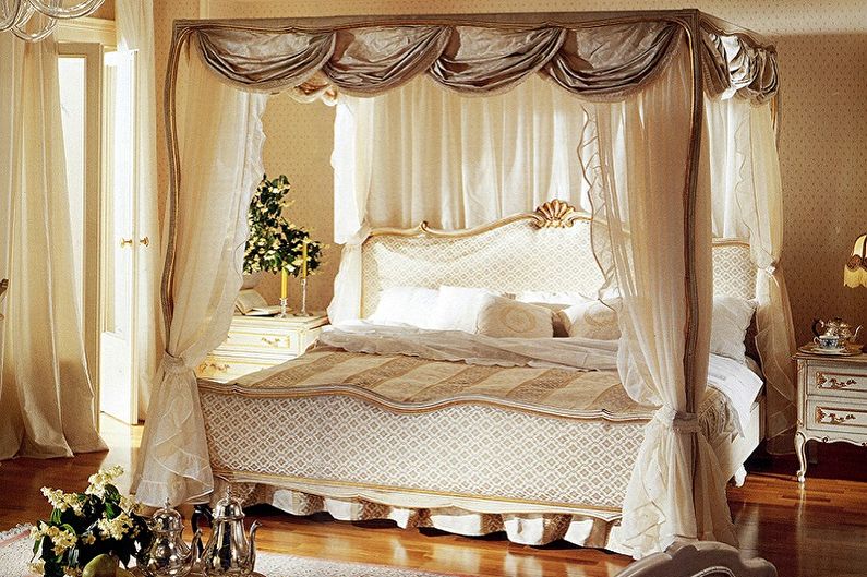 Виды кроватей с балдахином - Кровать с каркасным балдахином