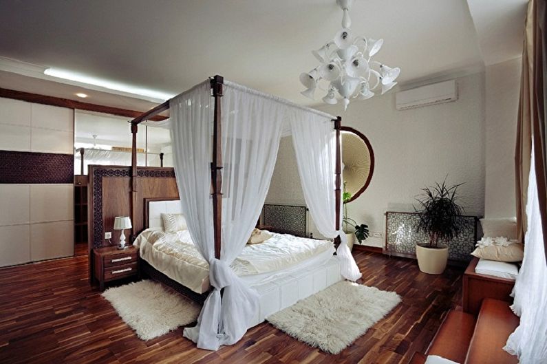 Кровать с балдахином в разных стилях интерьера