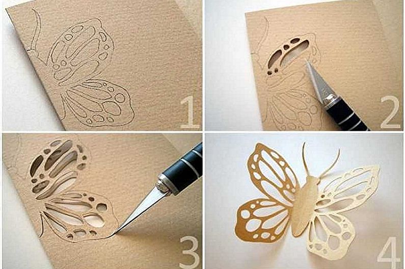 Бабочки на стену своими руками - Бабочки из бумаги и картона